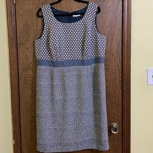 Calvin Klein mixed media shift dress.